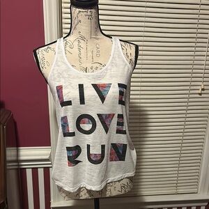 Women's White Graphic Tank Top